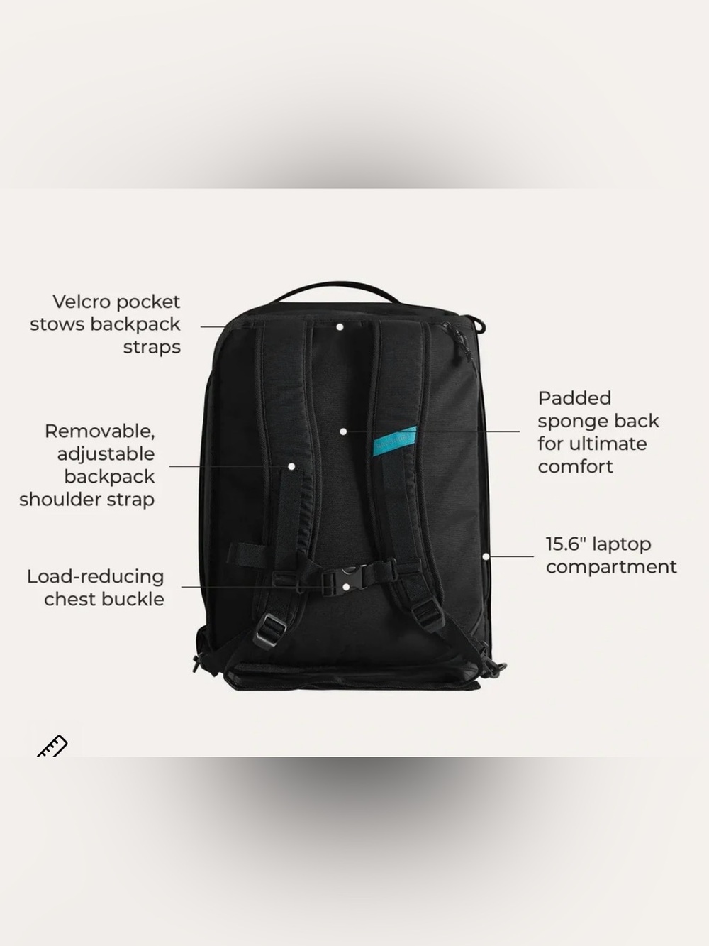 Bagsmart NWT Black Utility Duffel/Backpack Bag - Picture 6 of 13